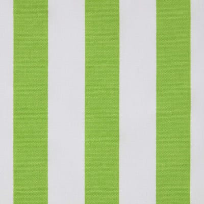 Homescapes Groen en Wit Gestreepte Katoenen Stof - Verkocht per meter brede strepen, 150 cm breed