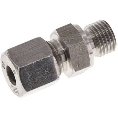M14x1.5 Buitendraad x 8S RVS Rechte Snijring Koppeling 630 Bar DIN 2353 - FL2S-MC-ST-M14-08-S