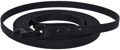 Hondenriem - BioThane® - Zwart - 10 meter - 13mm - Kleine hond