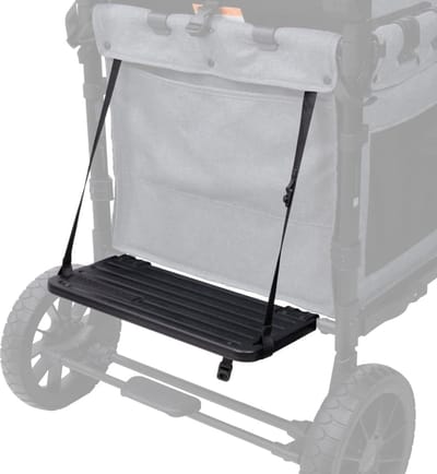 Staand Bord - Kinderwagen Accessoire - Extra Zitje - Slipbestendig Oppervlak - 45.72 x 20.07 cm - Zwart