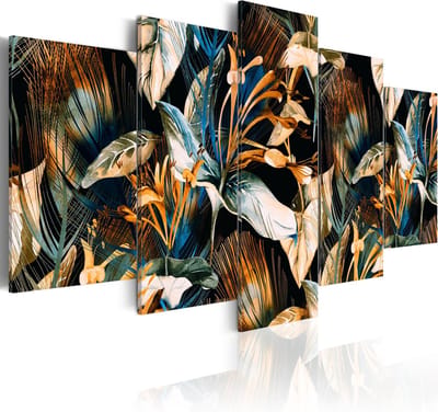 Schilderijen Op Canvas - Schilderij - Garden of the Jungle 100x50 - Artgeist Schilderij