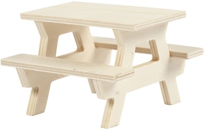 Picknickbank. H: 5.5 cm. L: 8 cm. 1 stuk