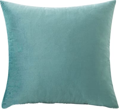 Kussens - kussenhoes turquoise XL - fluweelachtig - dubbelzijdig - met rits - sierkussenhoes - groot kussen - 60x60 cm.