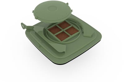 Anti Maden Kliko Klep - 120/140 liter - Groen - Container deksel (voor container met 33cm handgreep)