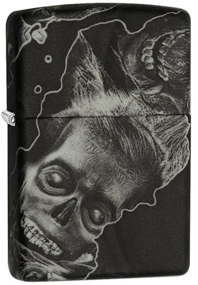 Zippo aansteker Softtouch Skull II - Choice Collection 2015/2016 - Black Matte - Laser Engrave