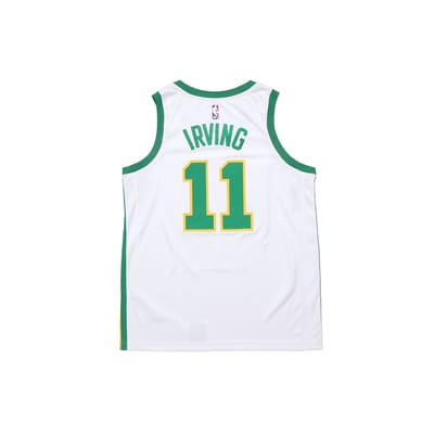 Nike NBA Jersey Seizoen 18-19 Kyrie Irving Boston Celtics City Edition Heren Tops Wit Groen AJ4596-101 S blue