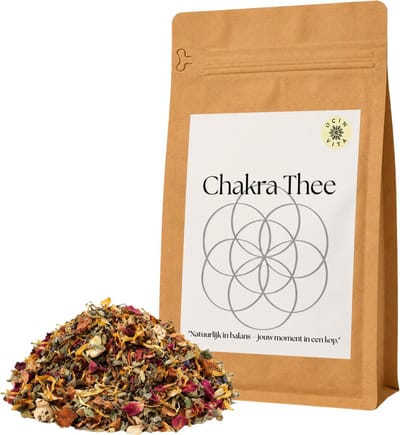 Chakra Thee Kruidenmelange 100g – Cafeïnevrije Kruidenthee met Bloemen, Kruiden & Vruchten – Losse Thee – Ocin Vita