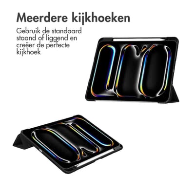 imoshion Tablet Hoes - Geschikt voor Apple iPad Pro 11 (2025) M5 / Pro 11 (2024) M4 - Trifold Hardcase Bookcase - Zwart