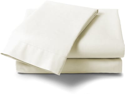 Heckettlane Laken Elementi - Onderlaken 160x290 cm - Bedlaken van 100% Katoen-Satijn - Off-White