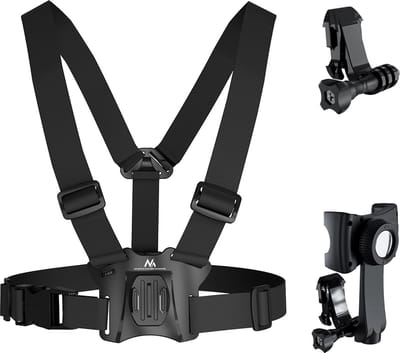 Maclean Sport Borstband voor Mobiele Telefoon/ GoPro en andere camera's / Houder - universeel - draaibare bevestiging, MC-294
