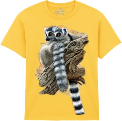 KIDS Ringstaart Maki Heads And Tails - Ring Tailed Lemur The Coloured House KIDS T-shirt XL