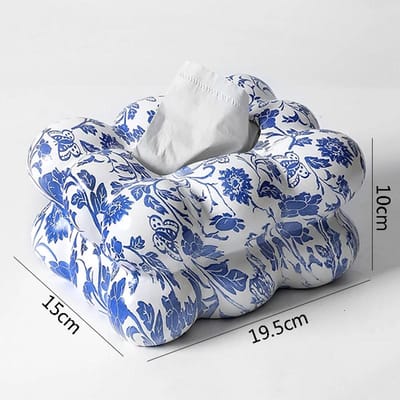 Keramische Tissuebox Wijnrank Print Abstracte Print Servethouder Keukenrolhouder Bureau Opbergbakje Tissuehouder