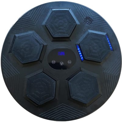 Slimme muziekboksdoel Elektronische boksmachine Home Fitness Muziekbokstrainer Muurdoel black