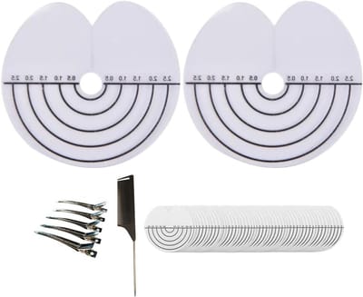 Set van 50 Warmtebeschermers voor Haarextensions, Ronde Schilden met Schaal, Fusion Lijm Bescherming voor Haarverlenging en Adhesie