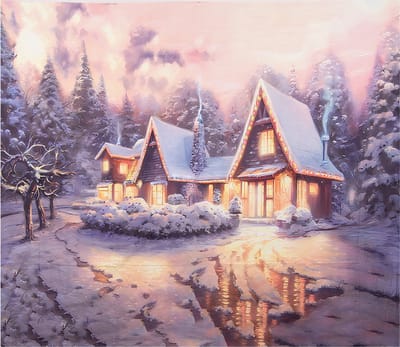 Clayre & Eef Kerst Achtergronddoek 180x210 cm Grijs Textiel Winter