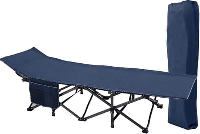 XXL Kampeerbed Inklapbaar - Robuust Veldbed 190x67 cm - Lichtgewicht Campingbed voor Volwassenen tot 270 kg