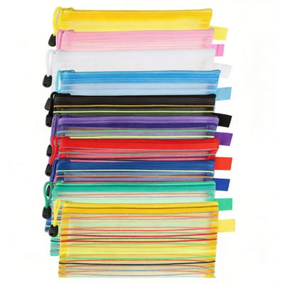 10 Stuks Mesh Ritszakjes Draagbare Multifunctionele Ritszakken voor Organisatie van Sieraden Toiletartikelen 10 Kleuren
