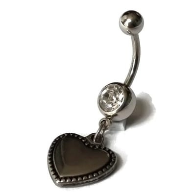 Aramat Jewels | Piercings | Hartvormige Zirkonia Navelpiercing | | | |12mm | Staal | Volwassenen | Verkleurd niet