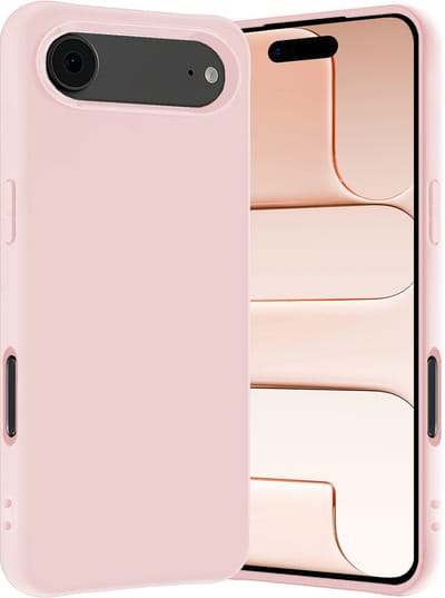 Hoes - Geschikt voor Apple iPhone Air - Sterk & Shockproof - Hoesje Cover - Siliconen Case - Lichtroze