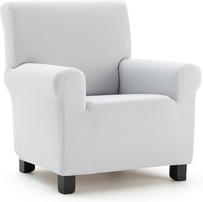 Belmarti® Fauteuilhoes Anza - 70cm tot 90cm breed lichtgrijs - Zachte, luxe stretchstof vormt moeiteloos naar je bank - Premium kwaliteit