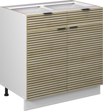 Vicco Fame-Line Keukenonderkast – 80 cm, WB Antraciet Eiken paneel