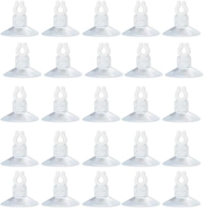 25 stuks aquarium zuignapclips airline buishouder, voor standaard airline-slangen met 4/6 mm, slang zuigpomp, glazen, zuignappen, luchtslanghouder, klemaccessoires