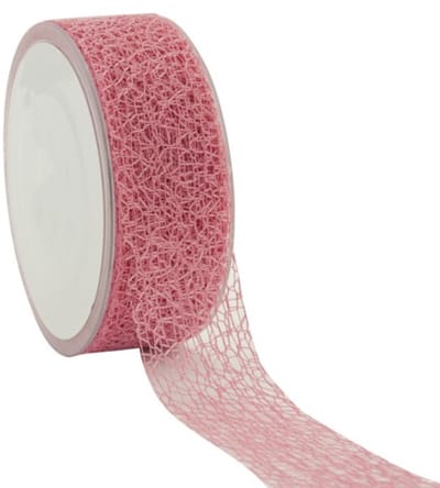 Crispy lint Honeycomb oud Roze 38mm 20m