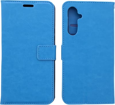 Bookcase Turquoise Geschikt voor Samsung Galaxy A34 - portemonnee hoesje - ZT Accessoires