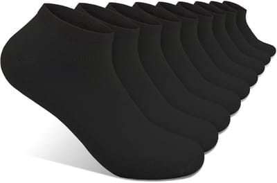 Calzera Premium Bamboo Sneakersokken - Bamboe Enkelsokken - Multipack 9 Paar - Duurzaam - Superzacht, Ademend & Naadloos - Ultiem Comfort - Dames & Heren - Zwart - Maat 35-38