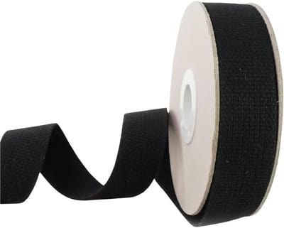 Katoenen Singelband - Webbing Band - Tassen Riemen Maken - Sterk Katoen Weefsel - 10 Meter 40mm - Zwart
