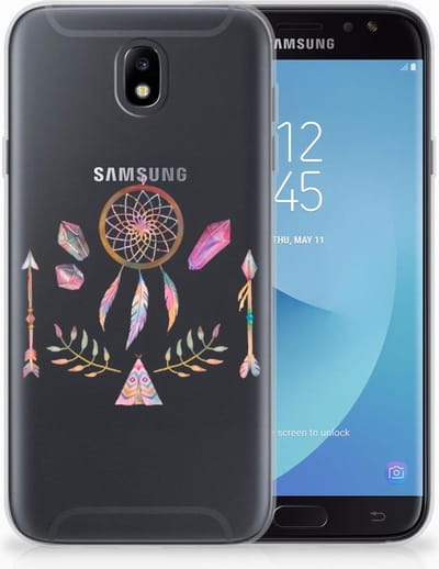 Samsung Galaxy J7 2017 | J7 Pro Telefoonhoesje met Naam Boho Dreamcatcher