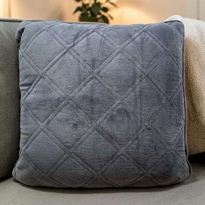Luxe velvet kussen vergrijsd blauw 50×50 cm