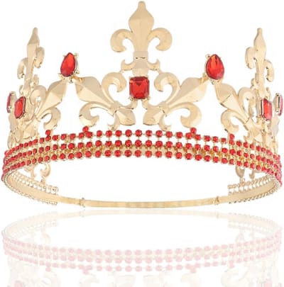 Koning Kroon Mannen Verstelbaar Metaal - Tiara voor Kostuumfeesten, Bruiloft en Prom