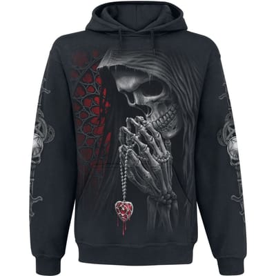 Spiral - Gothic Trui met capuchon - Forbidden - S tot XL - voor Mannen - zwart