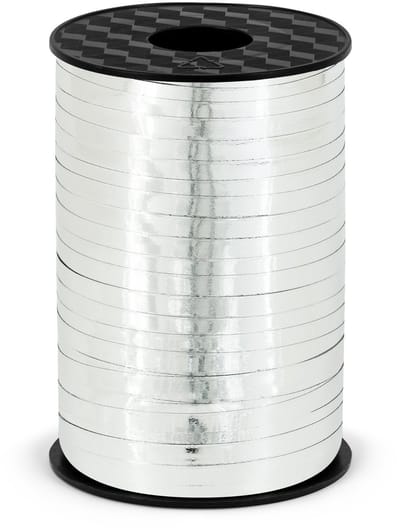 Sierlint kunststof - zilver - 5 mm x 225 meter - cadeaulint & hobbylint - hobby/knutselen - decoratie - inpakken