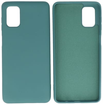 Hoesje Geschikt voor de Samsung Galaxy M51 - Fashion Color Backcover Telefoonhoesje - Donker Groen