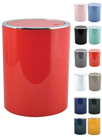 Cosmetica-emmer met swingdeksel 6 liter - Prullenbak voor badkamer en keuken