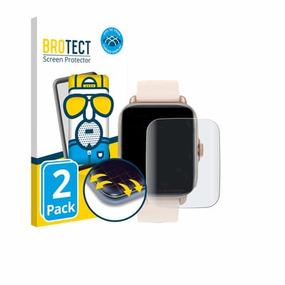 BROTECT - Screenprotector voor Akokie Smartwatch 1.7" - Folie Beschermfolie matte volledig dekking 2 Stuks