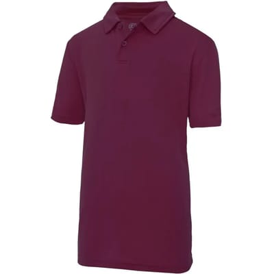 Just Cool - Cool Kinder Polo - Burgundy maat 3/4 (XS)