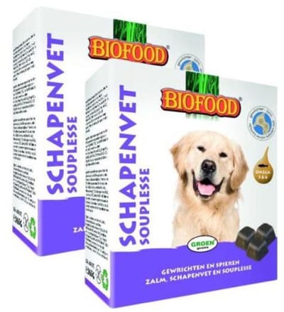 Biofood - Schapenvet Maxi Bonbons Souplesse - 2X40 STUKS