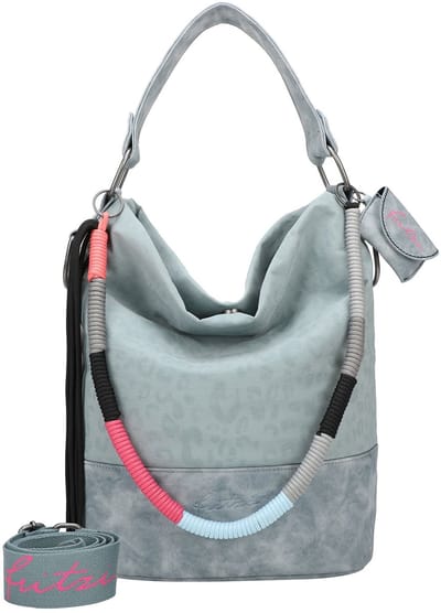 Fritzi aus Preußen Schoudertas Olga Limited Leo Rainbow Sky Hobo Bag Leo Soft Blue Blauwgrijs