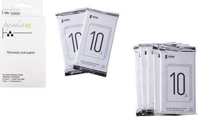 Improducts® Zelfklevend ZINK fotopapier - 70x vel / stuks 2x3 inch (7.6 x 5cm) zink papier