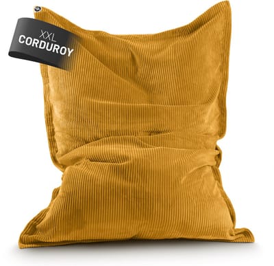 Lumaland Zitzak Classic XXL Corduroy | Reuzenzitzak XXL met zachte ribstructuur – ideaal bij corduroy banken en fauteuils Indoor zitzak voor woonkamer, slaapkamer enz. - 380 l, 140 x 180 cm