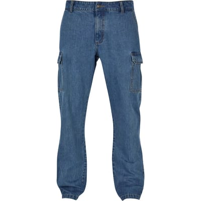 Urban Classics - Straight Leg Cargobroek - Taille, 30 inch - Blauw