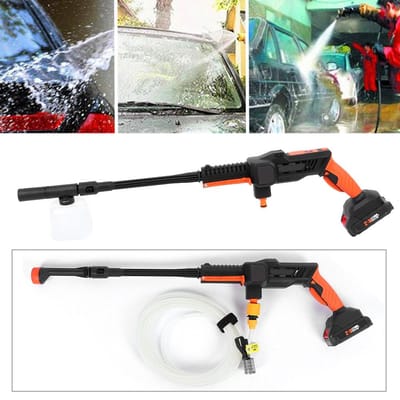 20V Draadloze Auto Wasmachine Verstelbare Hoge Druk Waterpistolen Wasmachine voor Thuis gray
