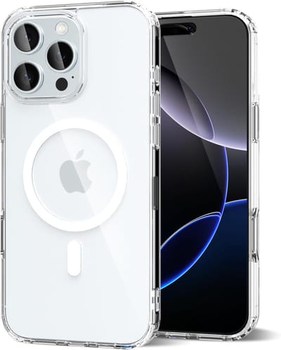 Magnetic Clear Hoesje Geschikt voor: iPhone 16 Pro Max Case [Compatibel met Magsafe] - Schokbestendige Telefoonhoes Cover - Transparant