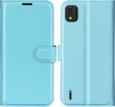Coverup Hoesje - Geschikt voor Nokia C2 2E Hoesje - Coverup Book Case - Lichtblauw
