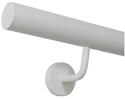 Roestvrijstalen Leuning 42,4 mm Wit Gepoedercoat voor Binnen en Buiten - 140 cm