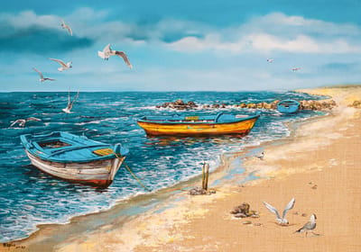 Castorland legpuzzel - Art Collection Morning by the Sea 500 stukjes.