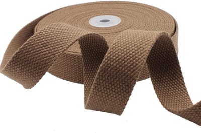 Katoenen Singels - Band Stoffen - Handgemaakte Projecten - Hoge Treksterkte - 10 Meter Breed - Bruin